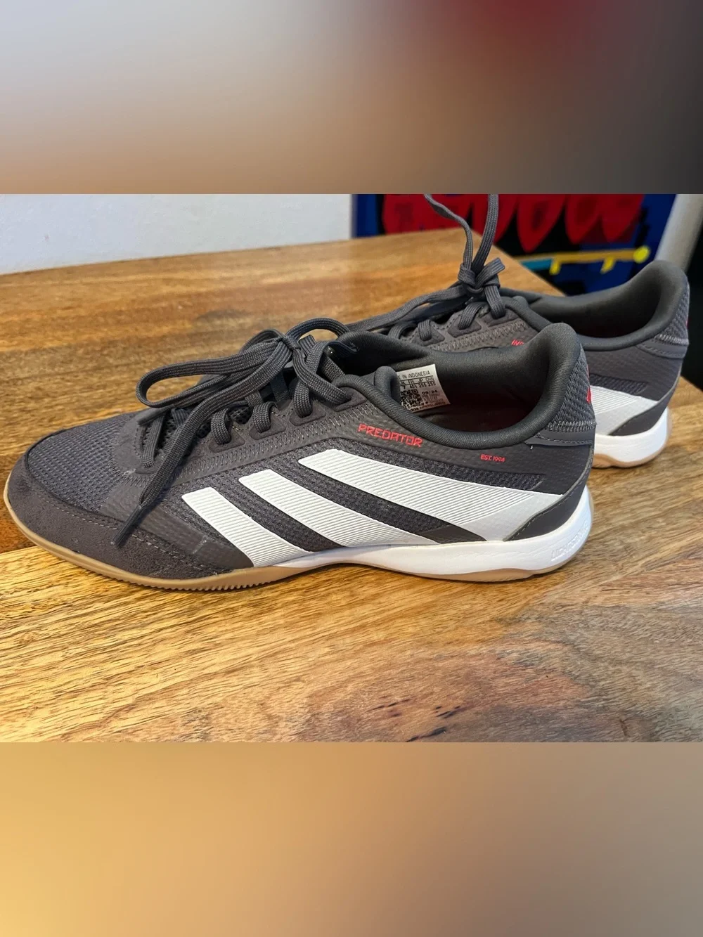 adidas Predator Indoor Soccer Shoes Black White